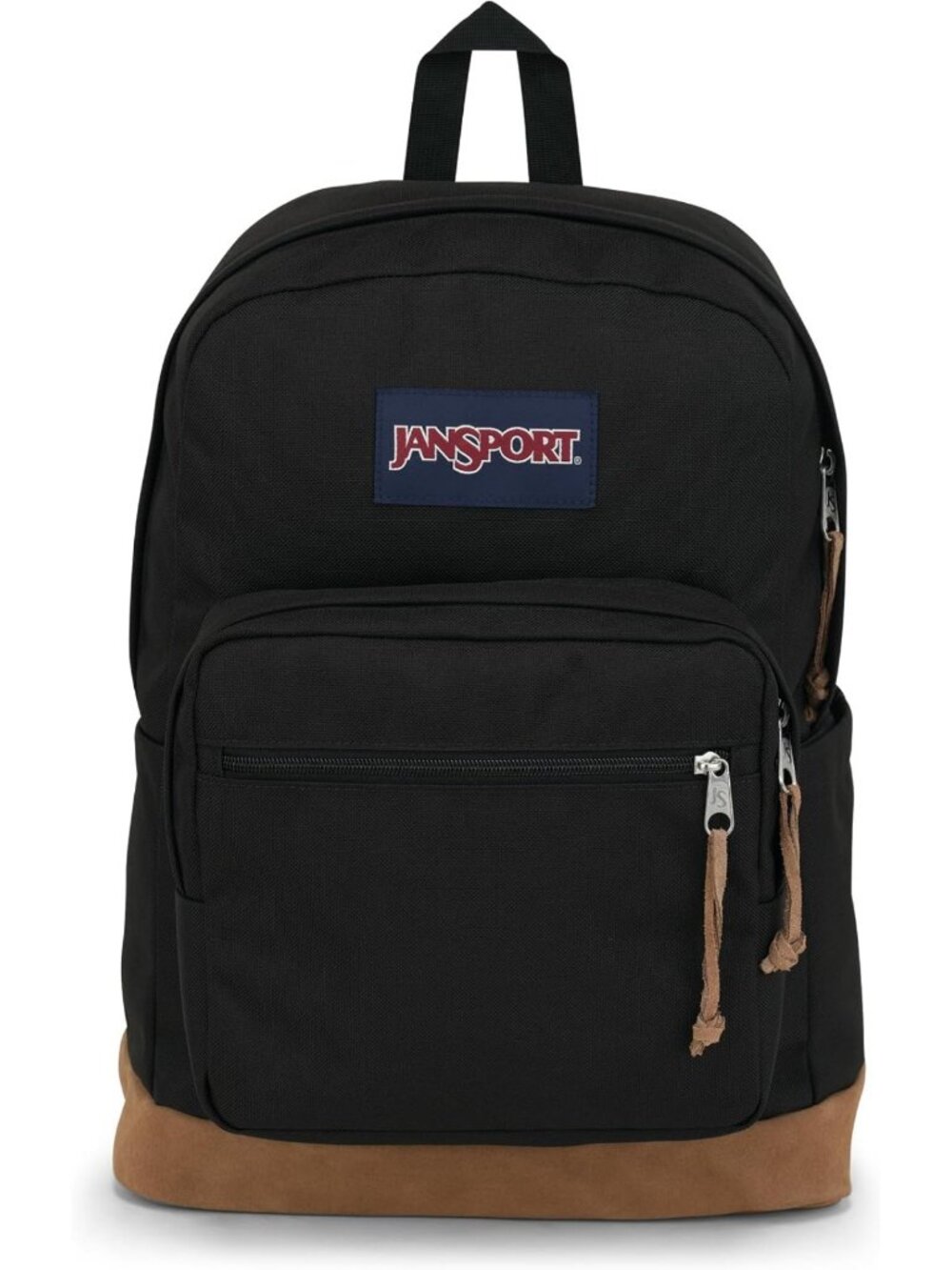 Durable Black Daypack Backpack with Padded 15" Laptop Sleeve & Water Bottle